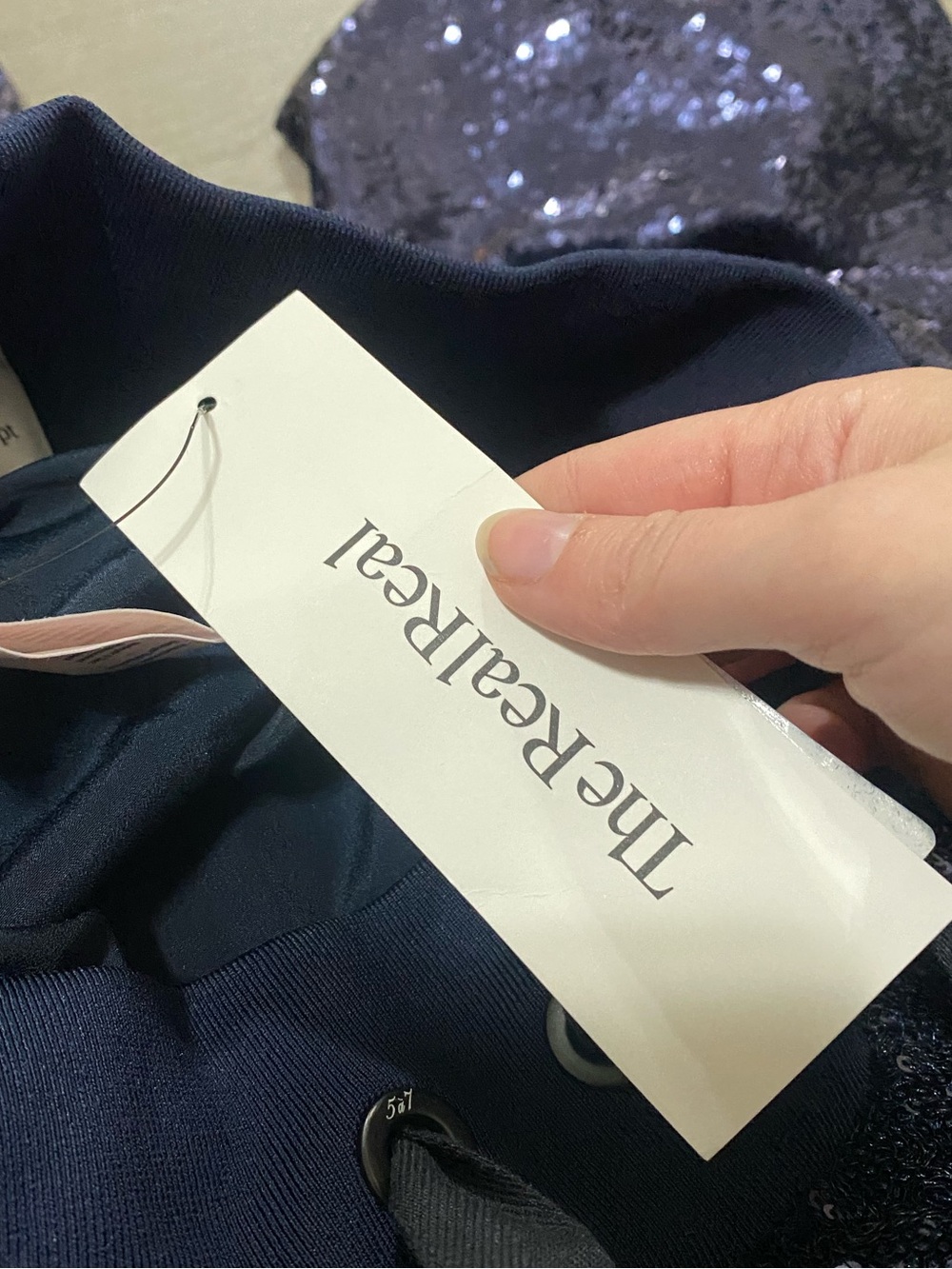 Cinq à Sept Sequin Giles Pant Navy Glam Fancy Drawstring Jogger Pants Small - Picture 6 of 9